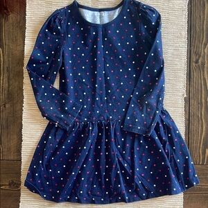 Navy Polka Dot Kids Dress